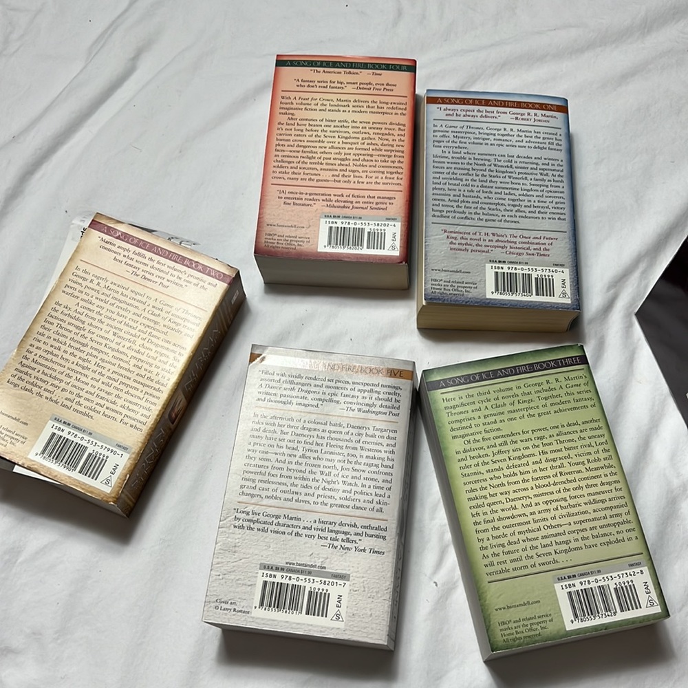 George R R Martin book set of five used - Picture 6 of 6